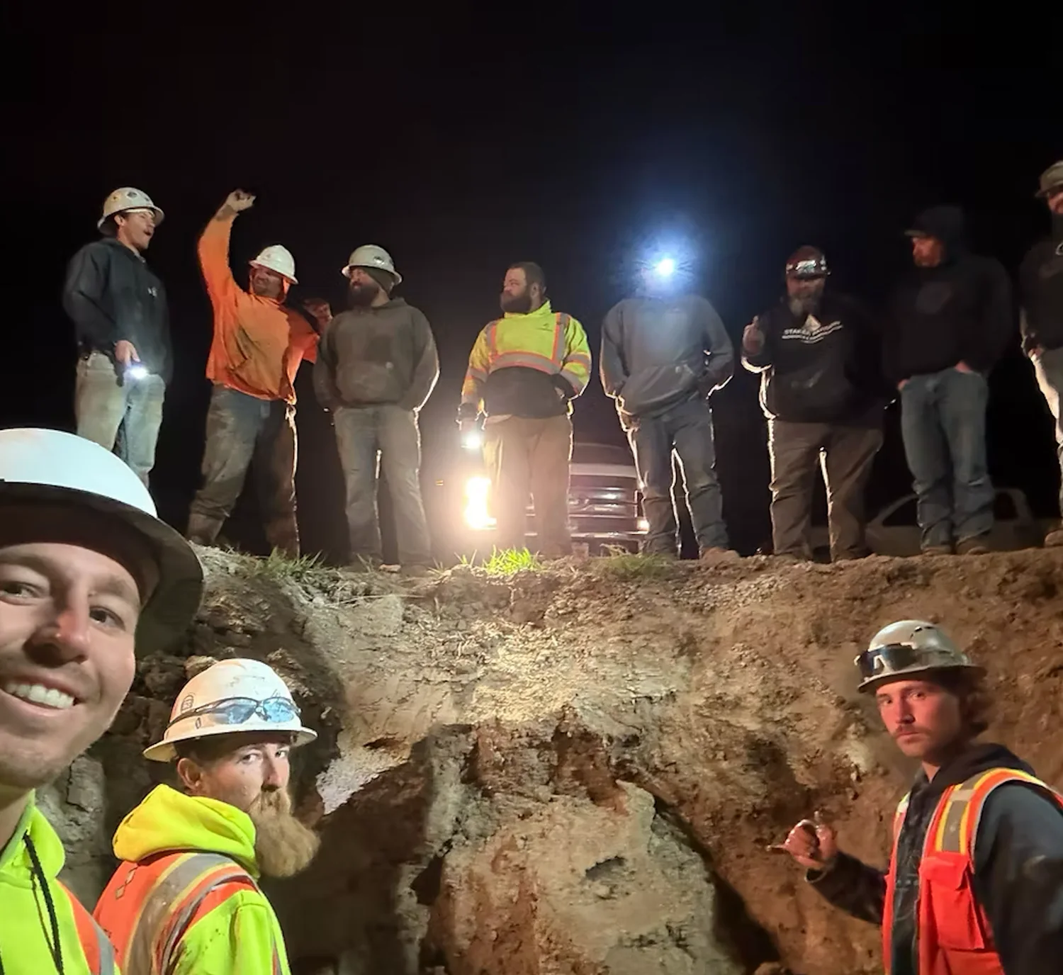 The Forefront crew together on a jobsite