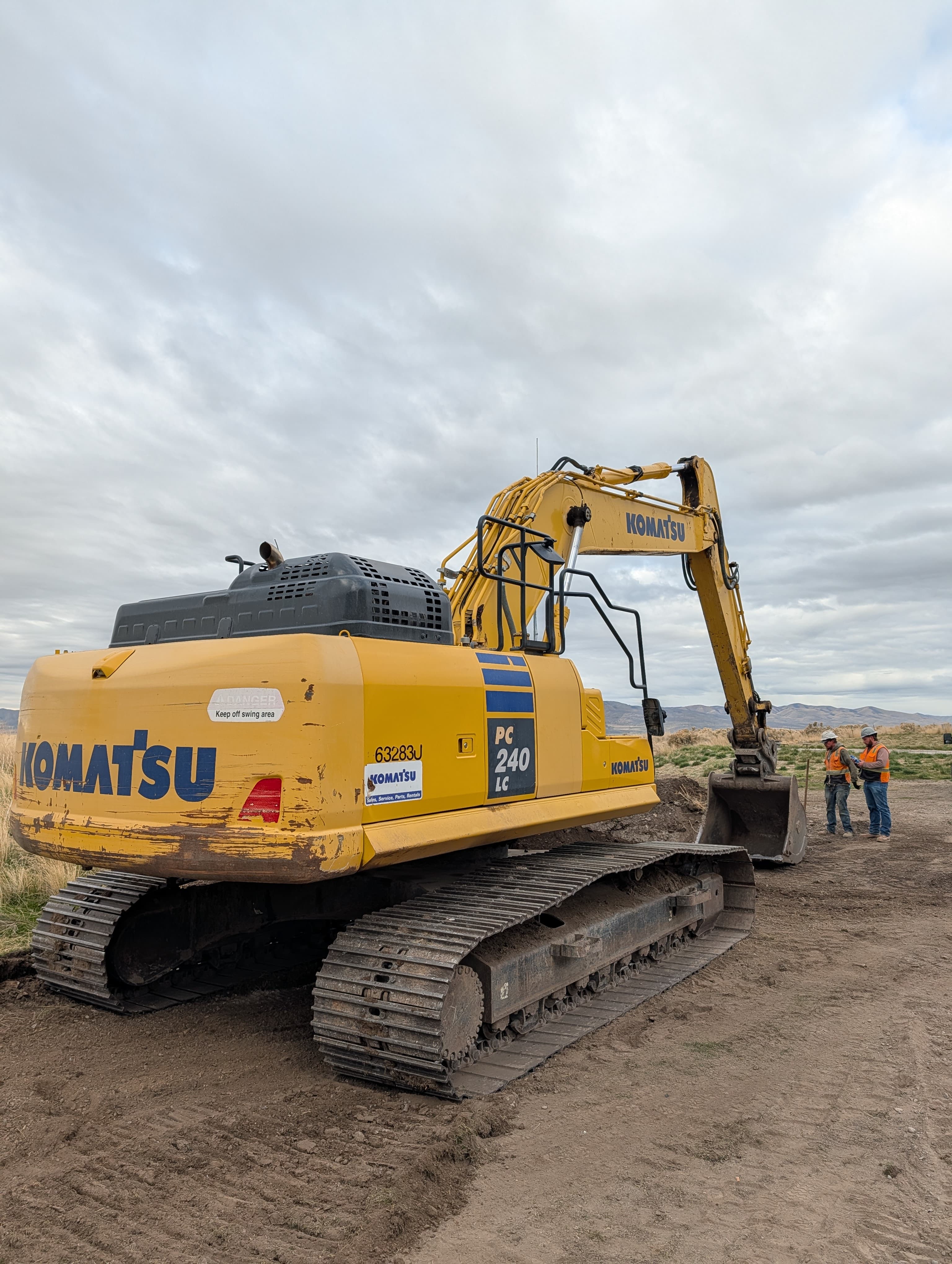 Temple Heights project site — utility installation